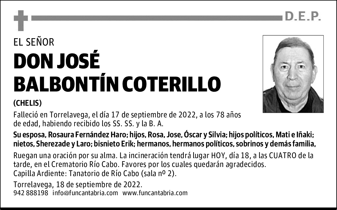 DON JOSÉ BALBONTÍN COTERILLO