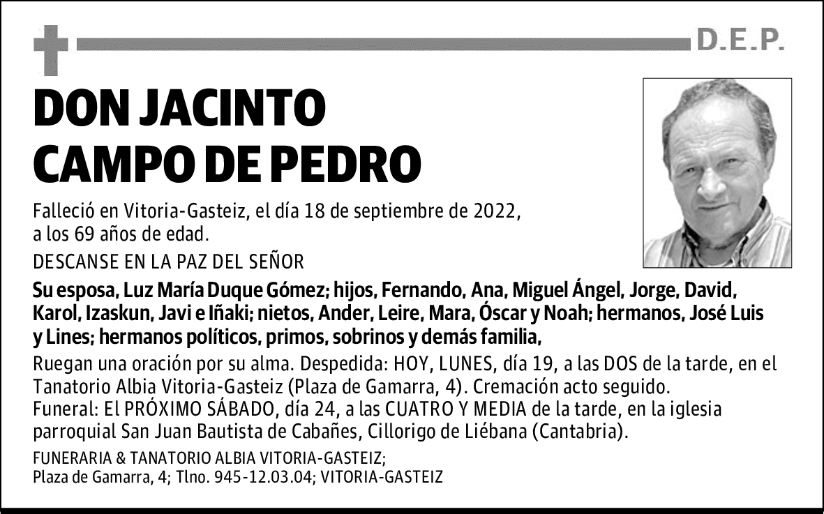 DON JACINTO CAMPO DE PEDRO