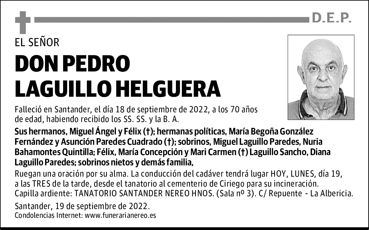 DON PEDRO LAGUILLO HELGUERA