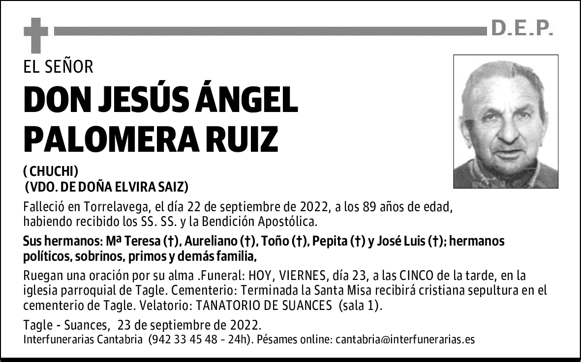 DON JESÚS ÁNGEL PALOMERA RUIZ