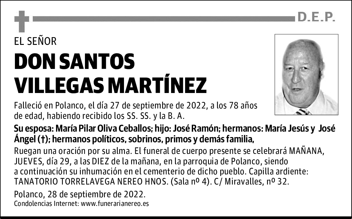 DON SANTOS VILLEGAS MARTÍNEZ