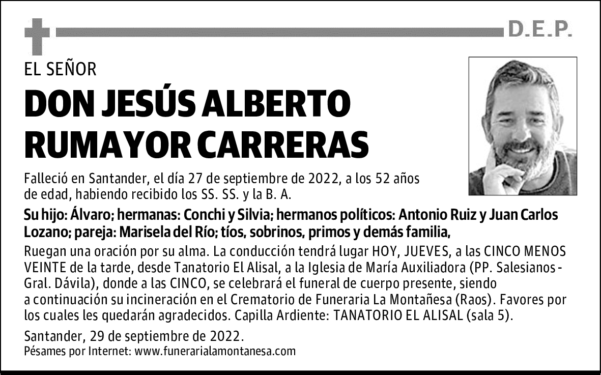 DON JESÚS ALBERTO RUMAYOR CARRERAS