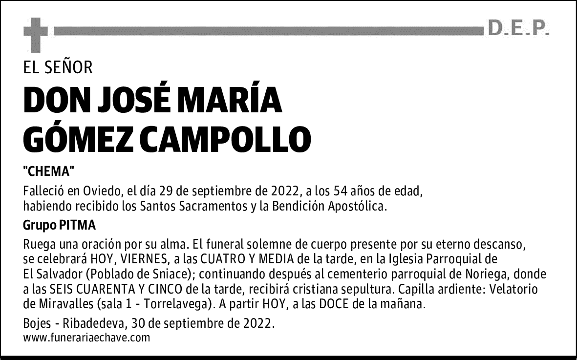 DON JOSÉ MARÍA GÓMEZ CAMPOLLO