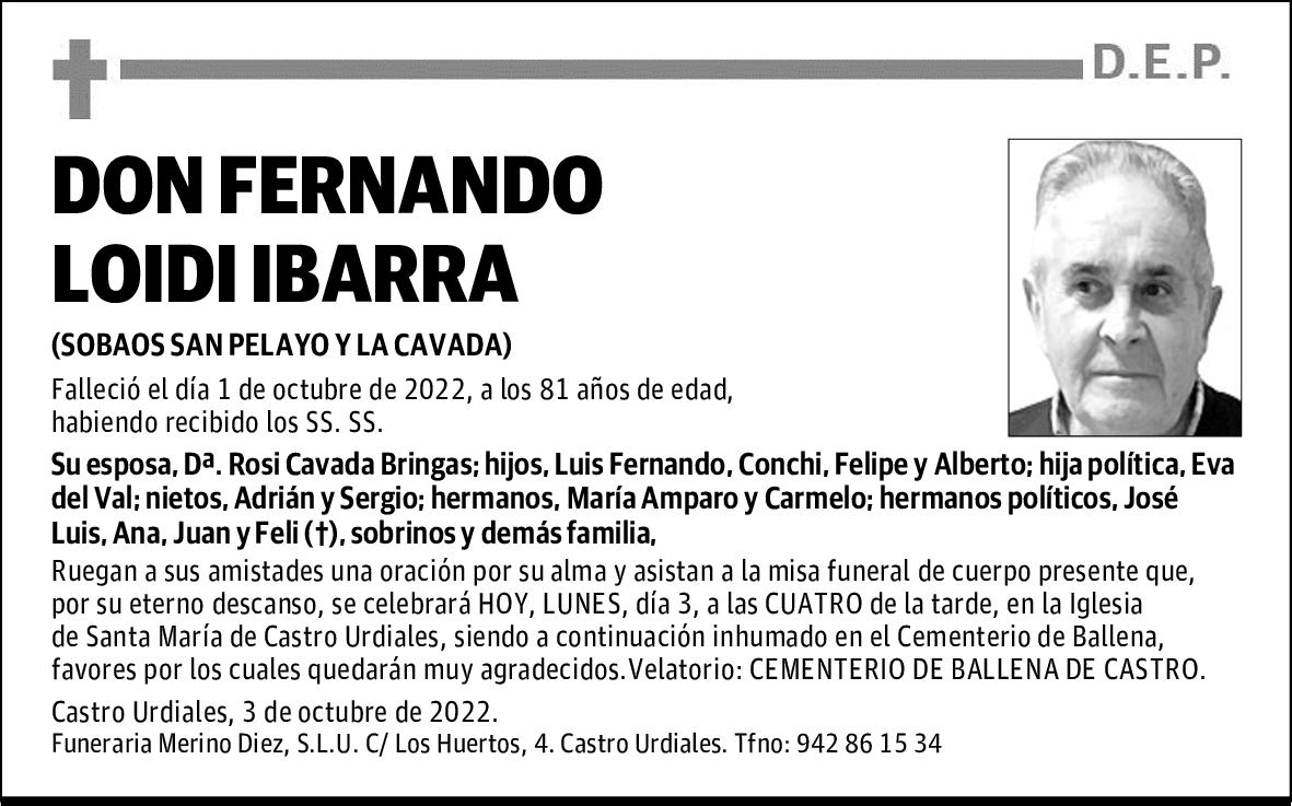 DON FERNANDO LOIDI IBARRA