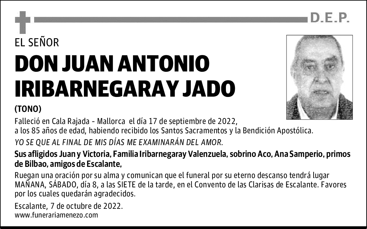 DON JUAN ANTONIO IRIBARNEGARAY JADO
