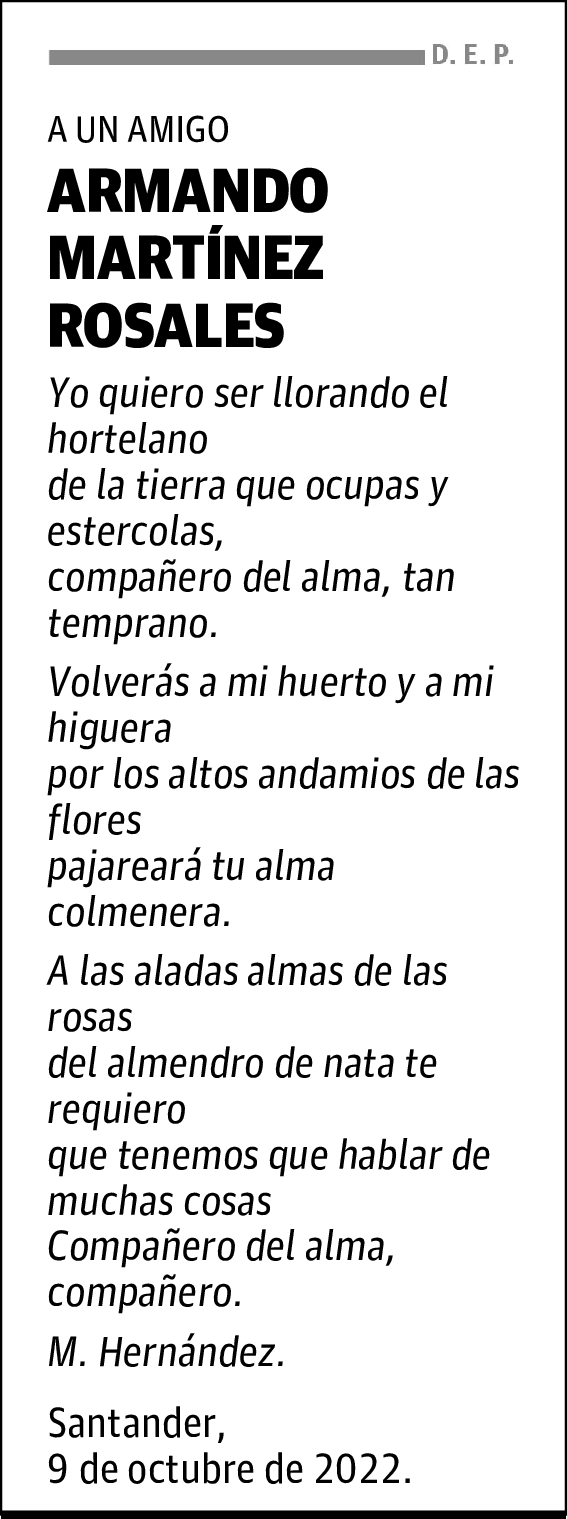 DON ARMANDO MARTÍNEZ ROSALES