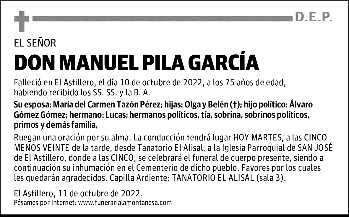 DON MANUEL PILA GARCÍA