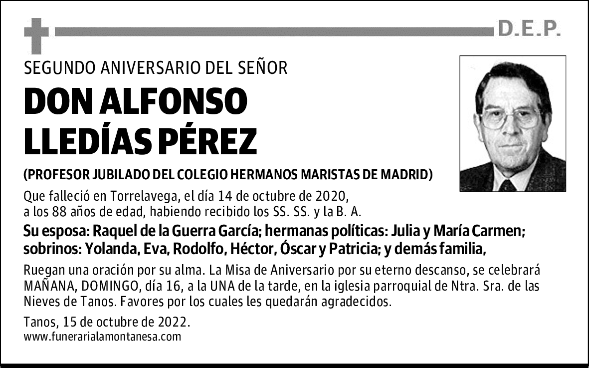 DON ALFONSO LLEDÍAS PÉREZ
