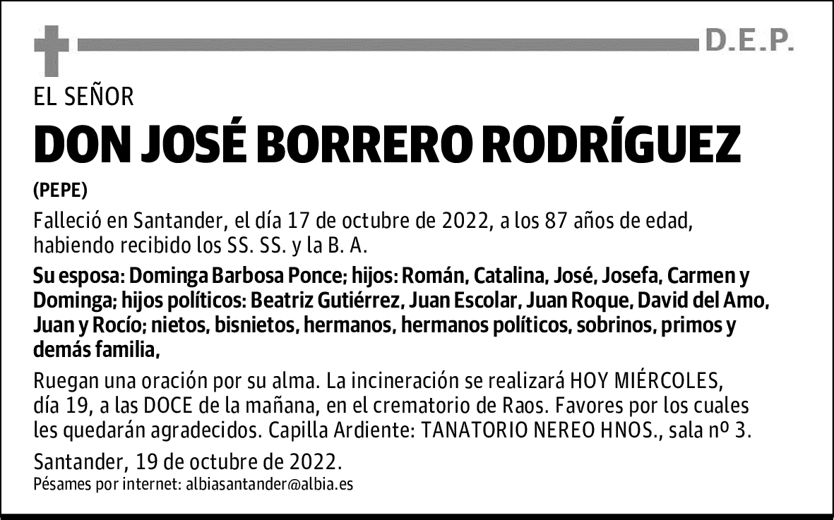 DON JOSÉ BORRERO RODRÍGUEZ