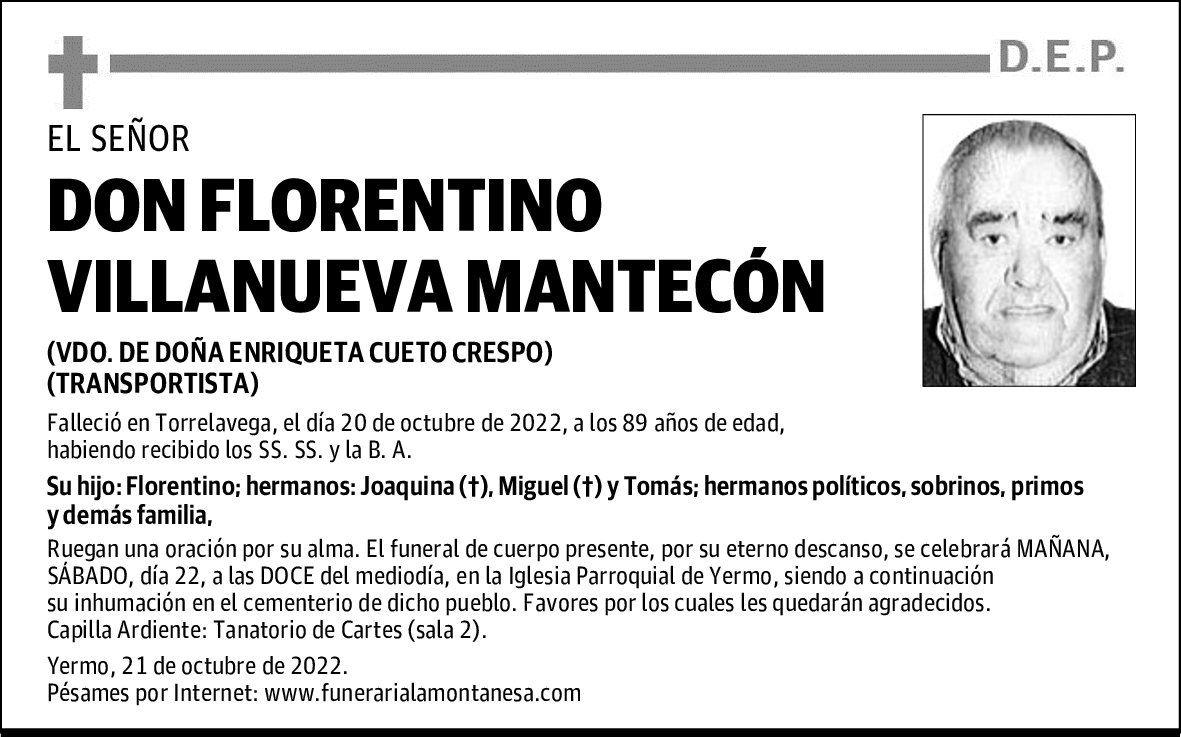 DON FLORENTINO VILLANUEVA MANTECÓN