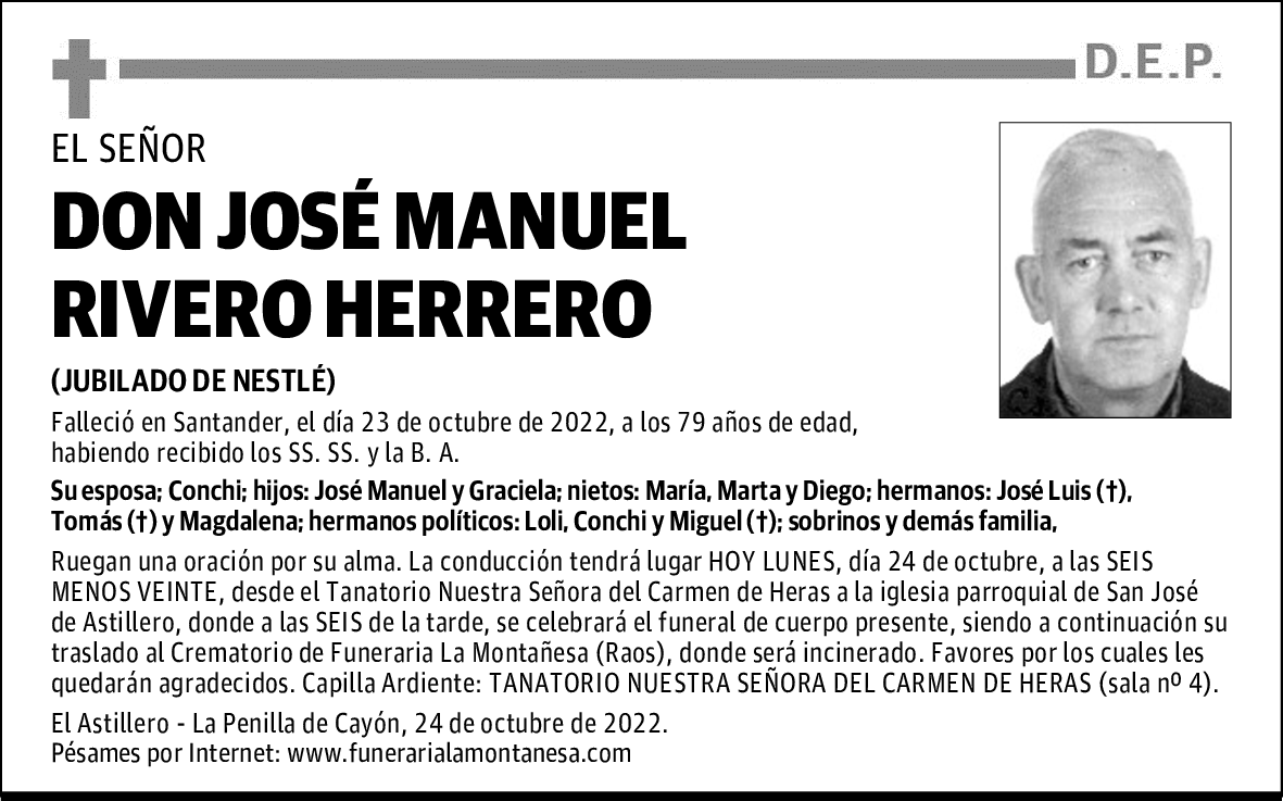 DON JOSÉ MANUEL RIVERO HERRERO