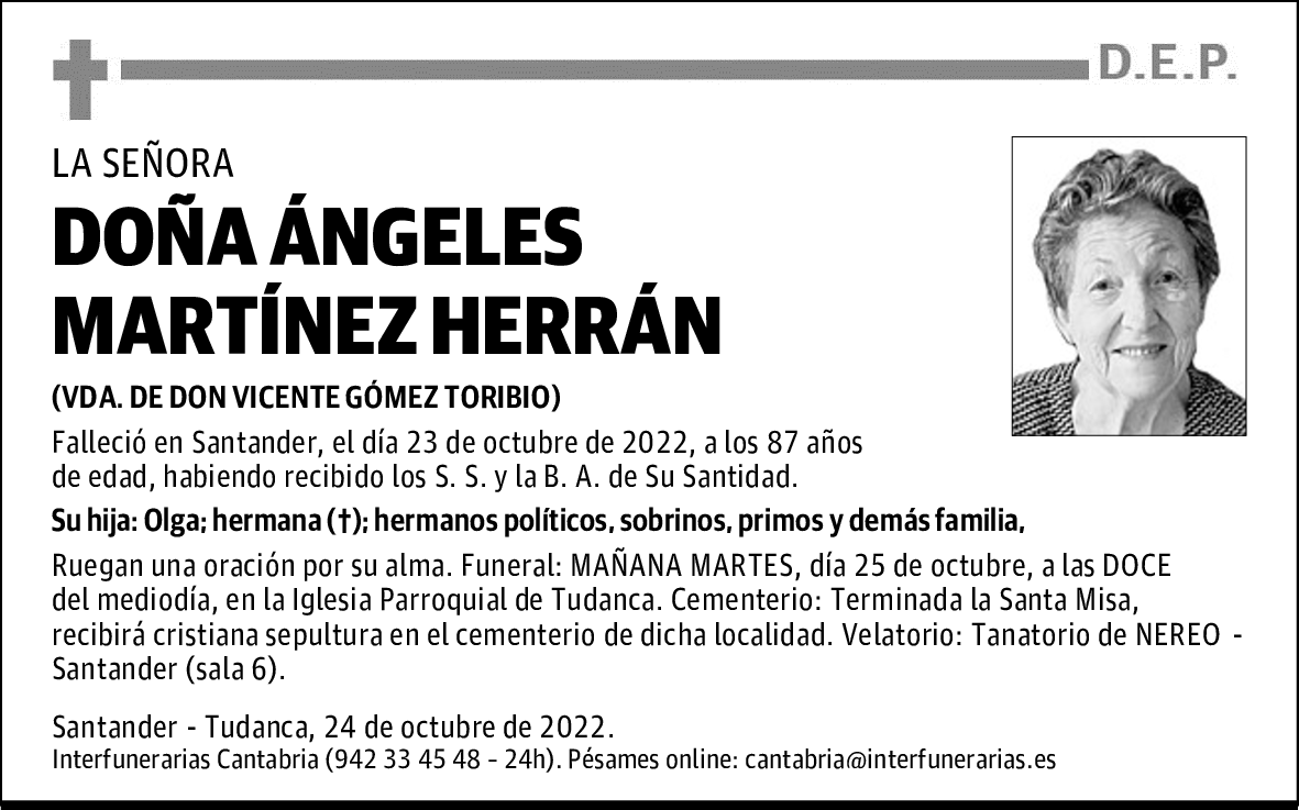 DOÑA ÁNGELES MARTÍNEZ HERRÁN