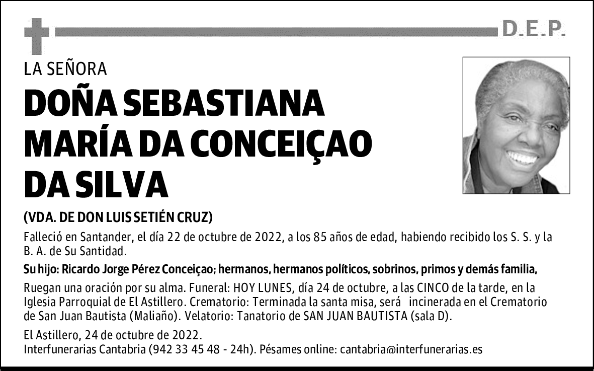 DOÑA SEBASTIANA MARÍA DA CONCEIÇAO DA SILVA