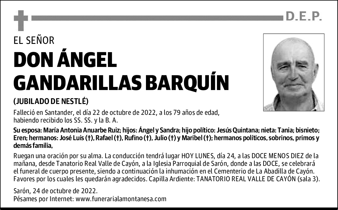 DON ÁNGEL GANDARILLAS BARQUÍN