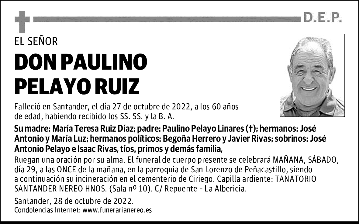 DON PAULINO PELAYO RUIZ