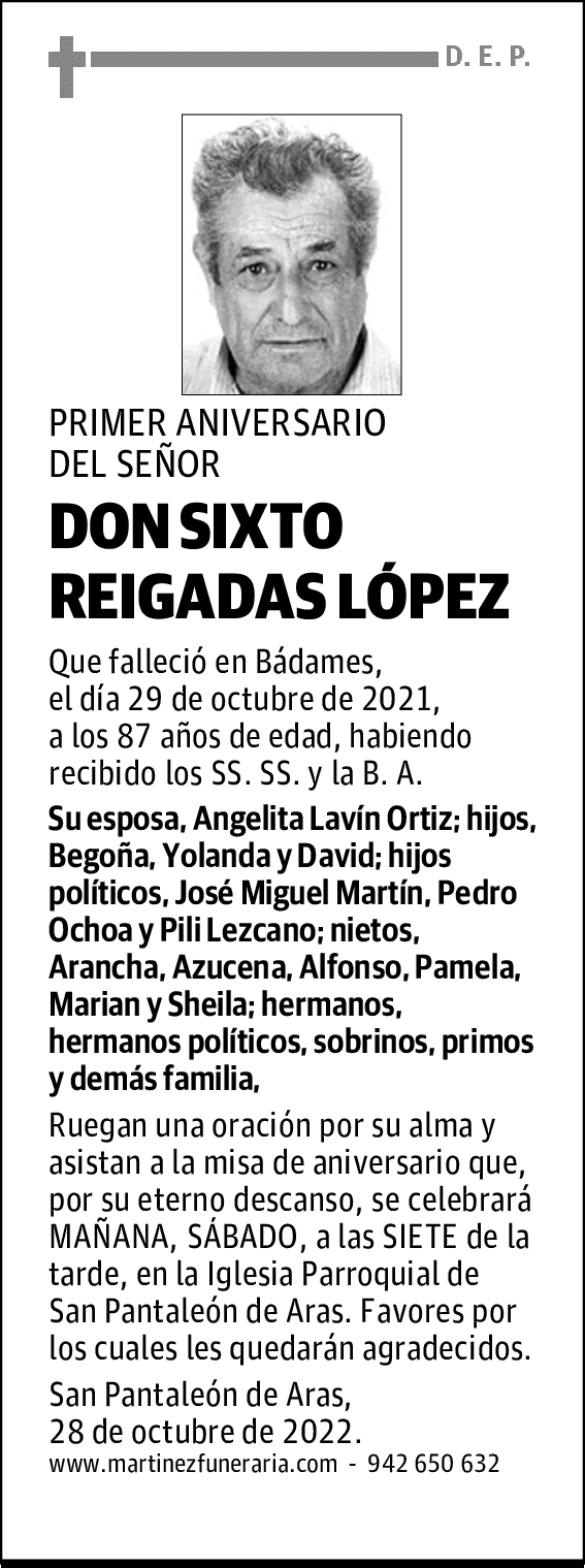 DON SIXTO REIGADAS LÓPEZ