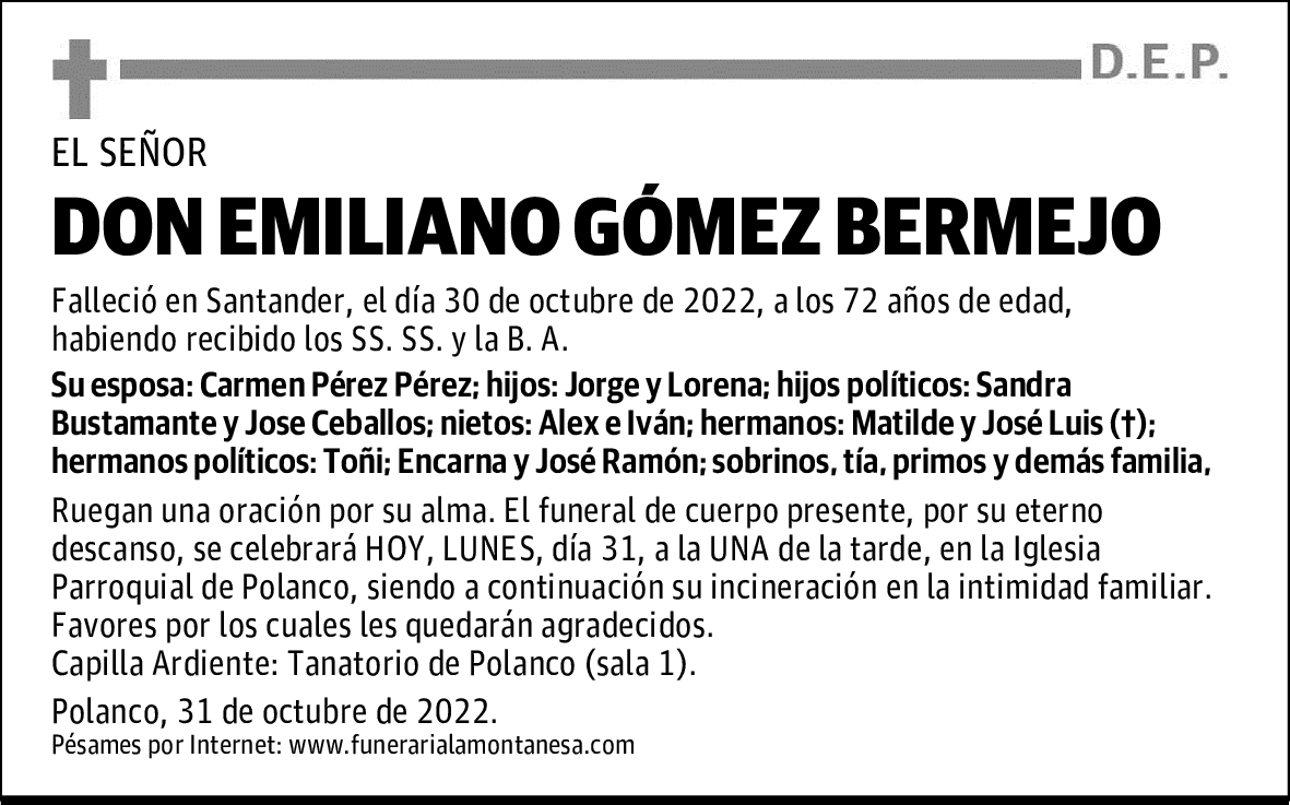 DON EMILIANO GÓMEZ BERMEJO
