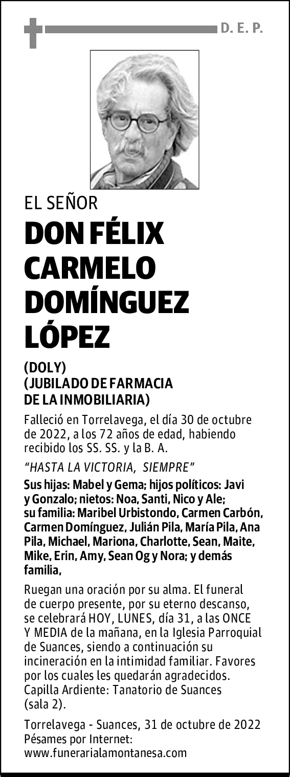 DON FÉLIX CARMELO DOMÍNGUEZ LÓPEZ