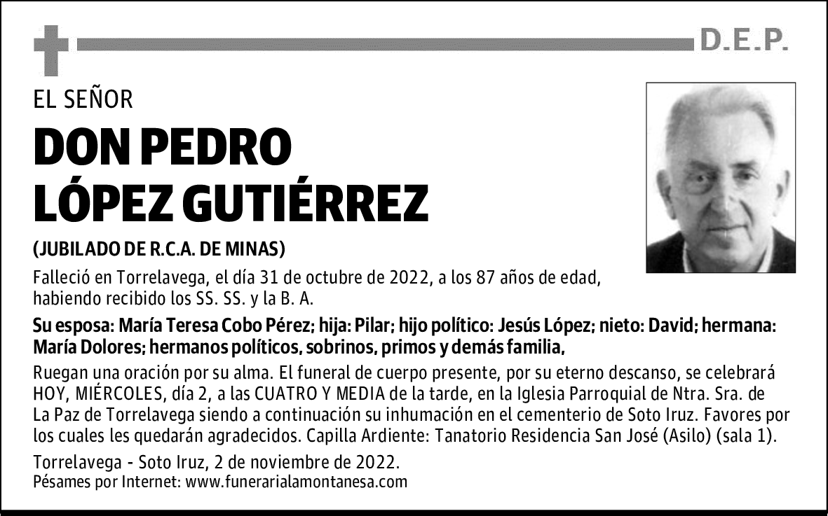 DON PEDRO LÓPEZ GUTIÉRREZ
