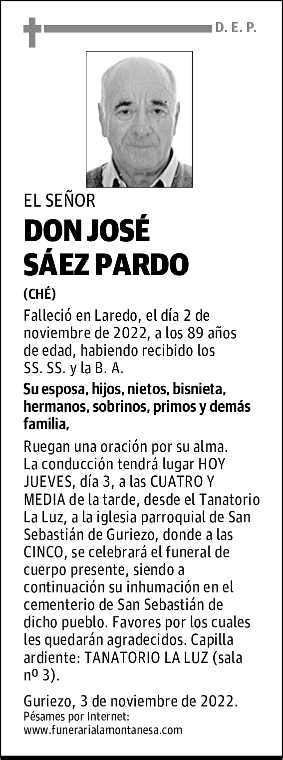 DON JOSÉ SÁEZ PARDO