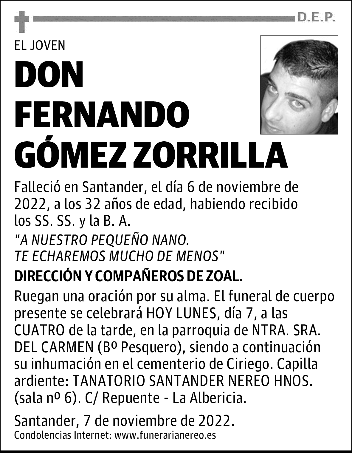 DON FERNANDO GÓMEZ ZORRILLA
