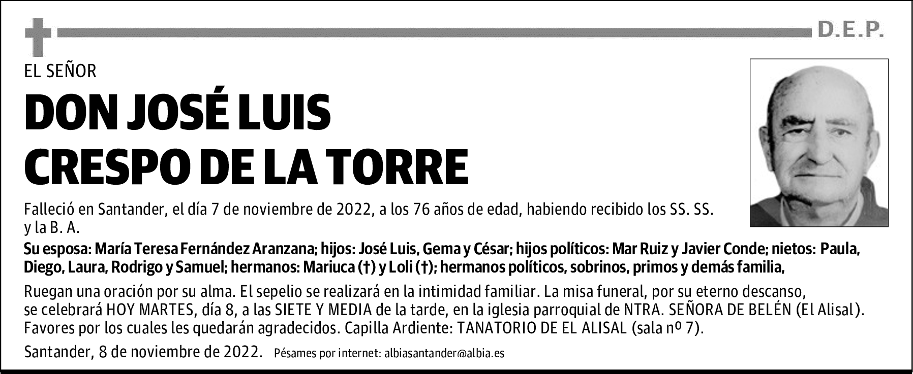 DON JOSÉ LUIS CRESPO DE LA TORRE