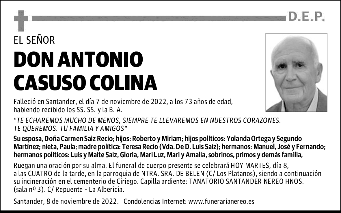 DON ANTONIO CASUSO COLINA