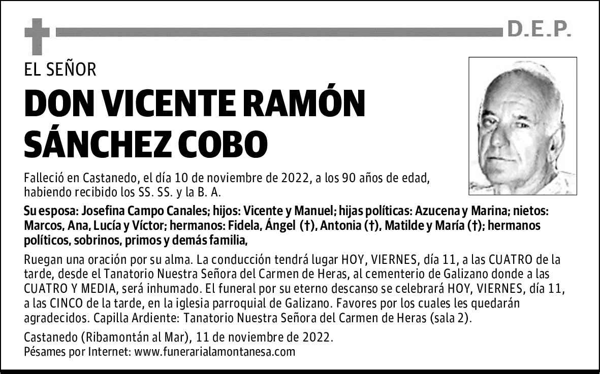 DON VICENTE RAMÓN SÁNCHEZ COBO