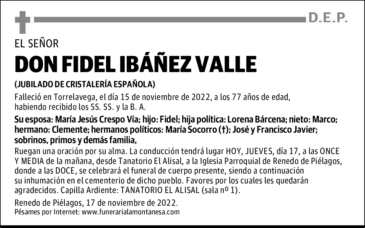 DON FIDEL IBÁÑEZ VALLE