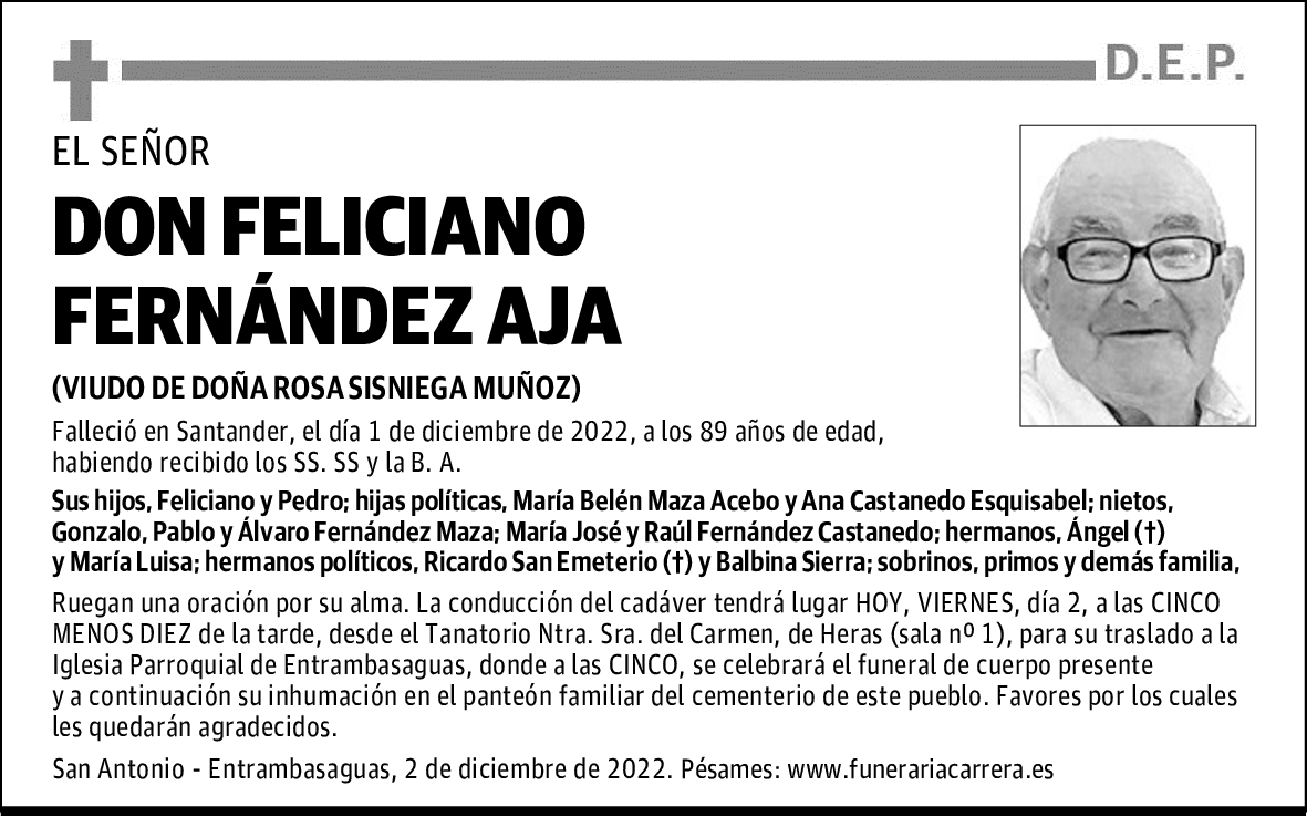 DON FELICIANO FERNÁNDEZ AJA