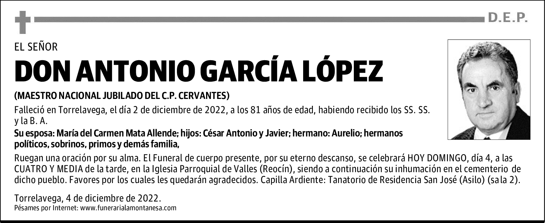 DON ANTONIO GARCÍA LÓPEZ