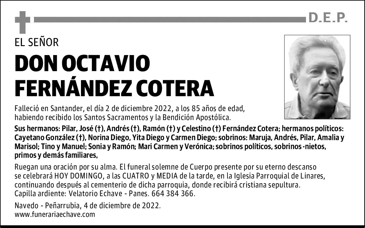 DON OCTAVIO FERNÁNDEZ COTERA