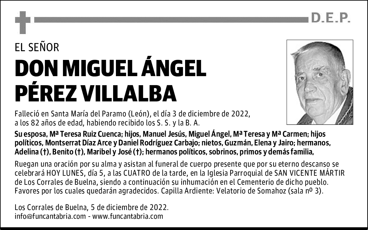 DON MIGUEL ÁNGEL PÉREZ VILLALBA
