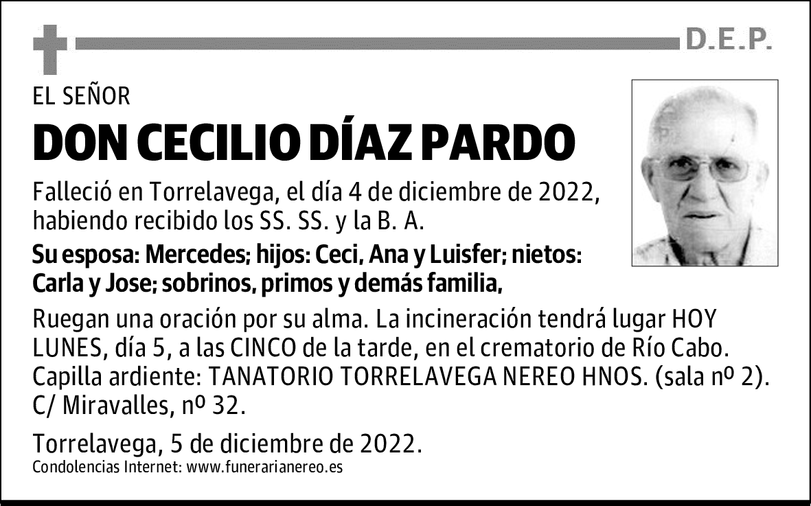 DON CECILIO DÍAZ PARDO