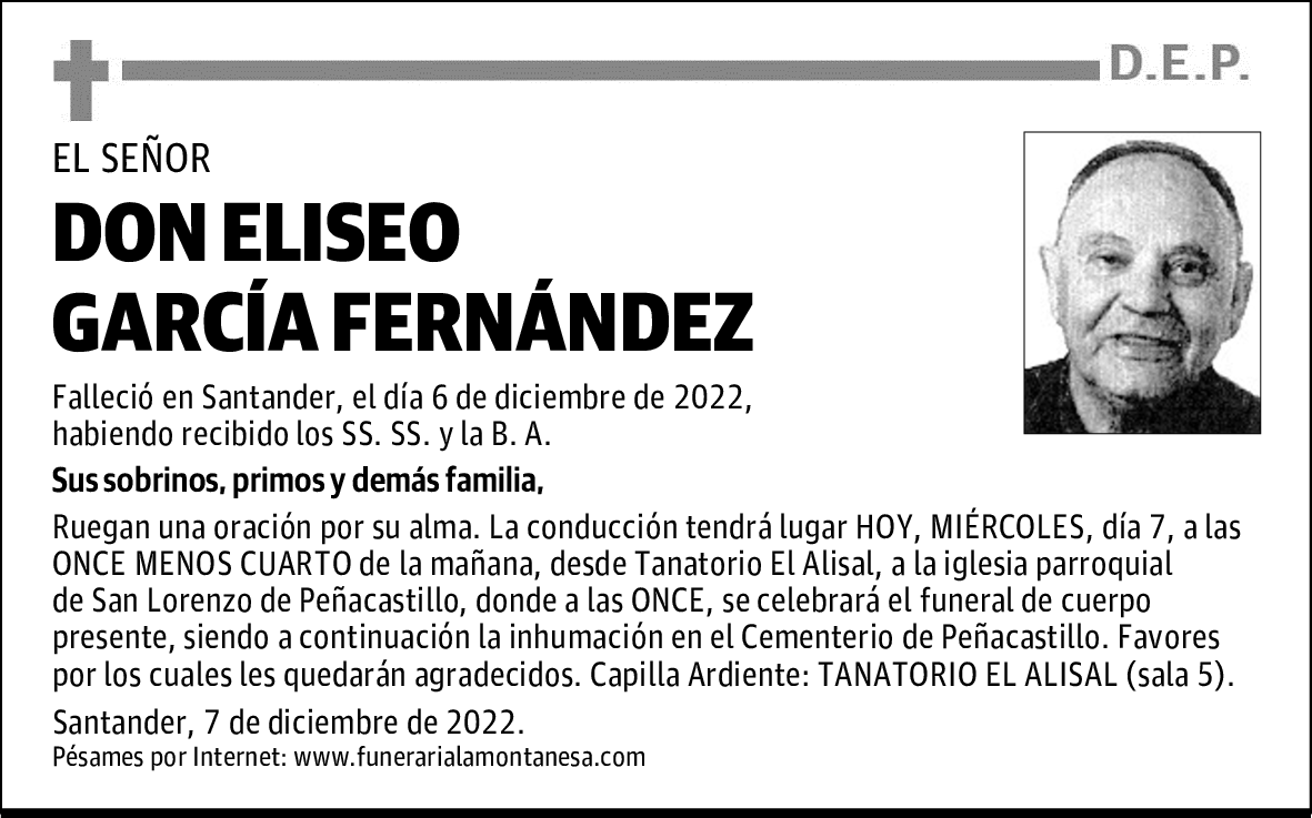 DON ELISEO GARCÍA FERNÁNDEZ
