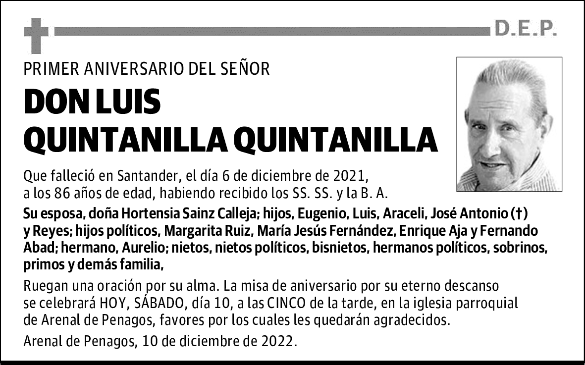 DON LUIS QUINTANILLA QUINTANILLA