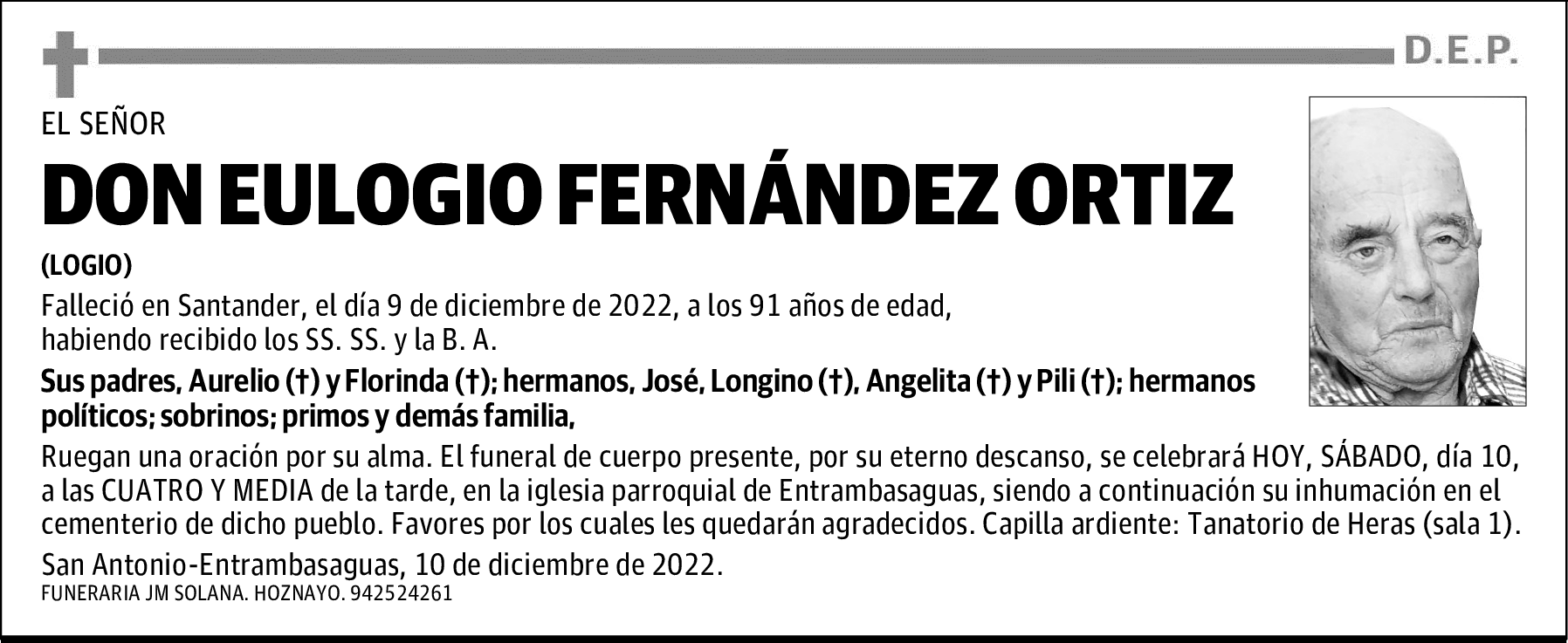 DON EULOGIO FERNÁNDEZ ORTIZ