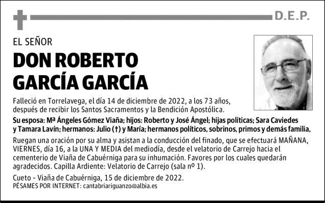 DON ROBERTO GARCÍA GARCÍA