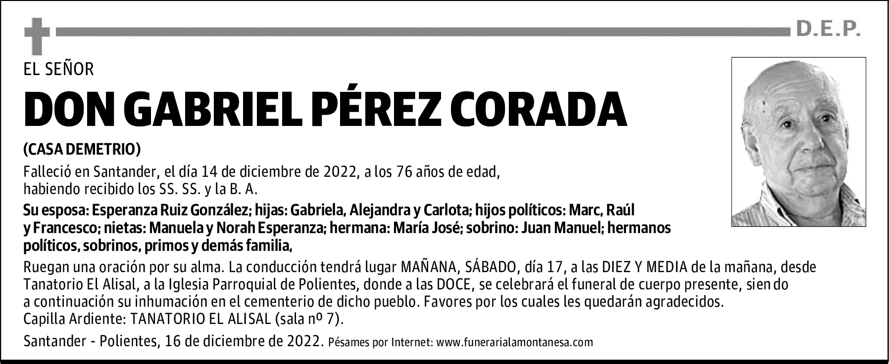 DON GABRIEL PÉREZ CORADA