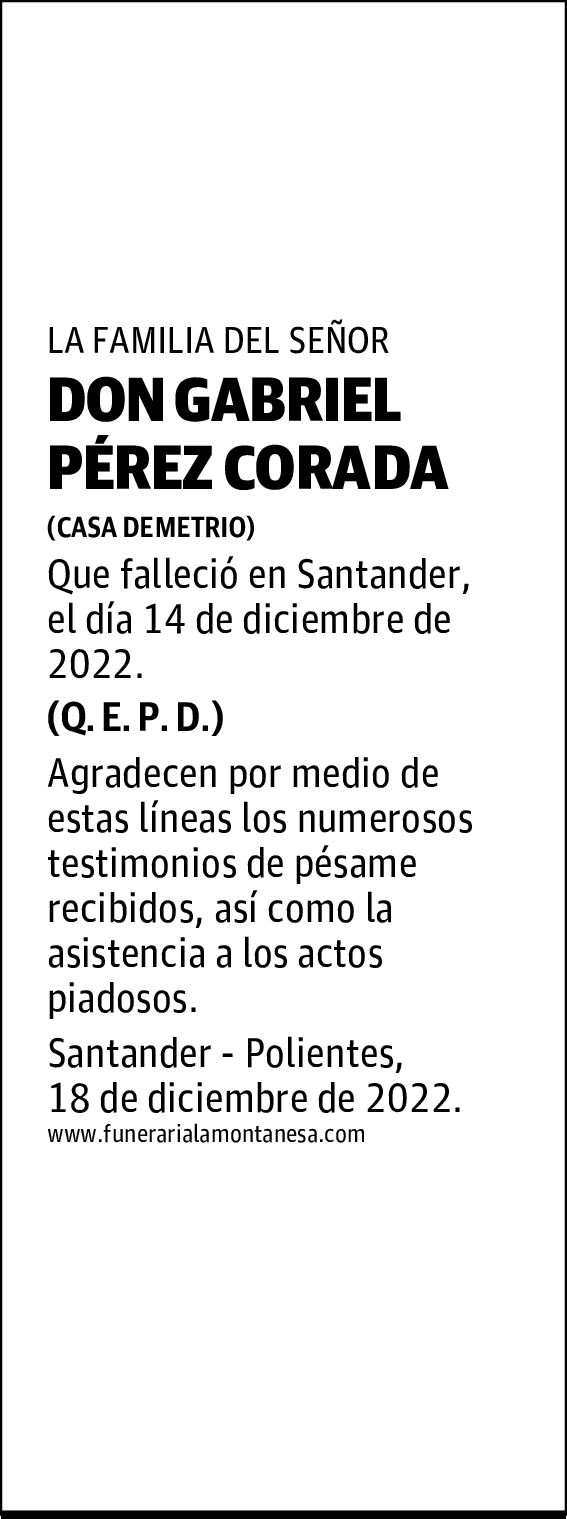 DON GABRIEL PÉREZ CORADA
