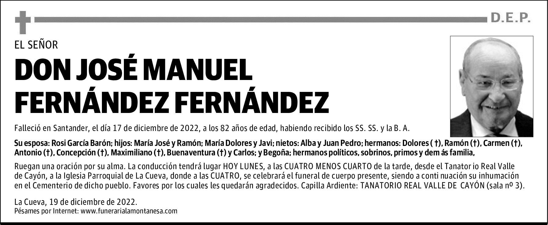 DON JOSÉ MANUEL FERNÁNDEZ FERNÁNDEZ