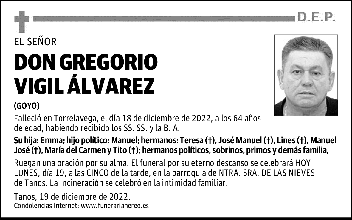DON GREGORIO VIGIL ÁLVAREZ