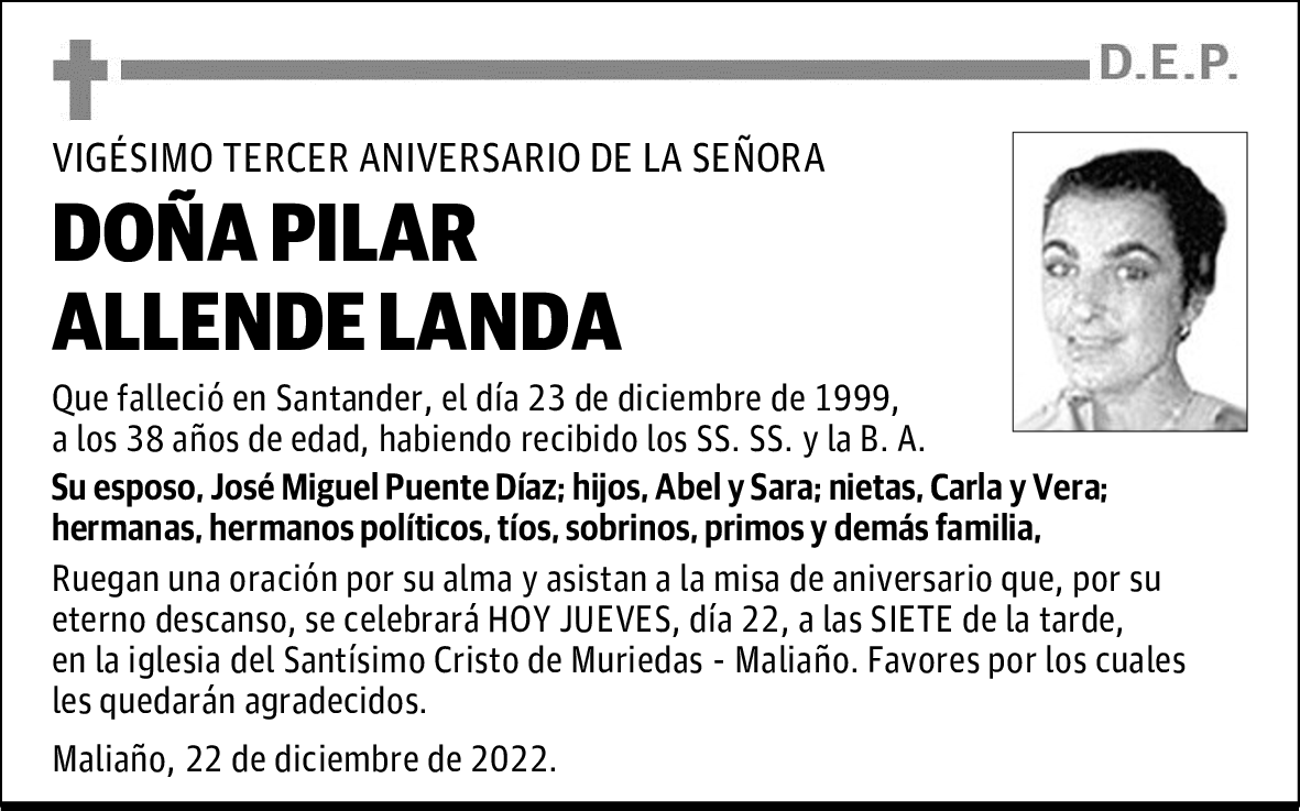 DOÑA PILAR ALLENDE LANDA