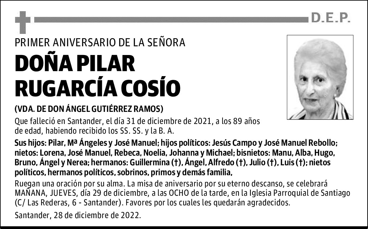 DOÑA PILAR RUGARCÍA COSÍO