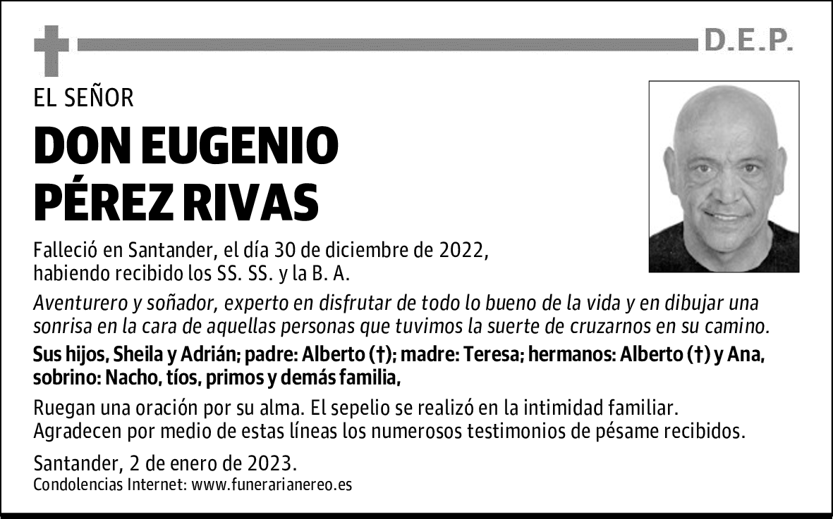 DON EUGENIO PÉREZ RIVAS