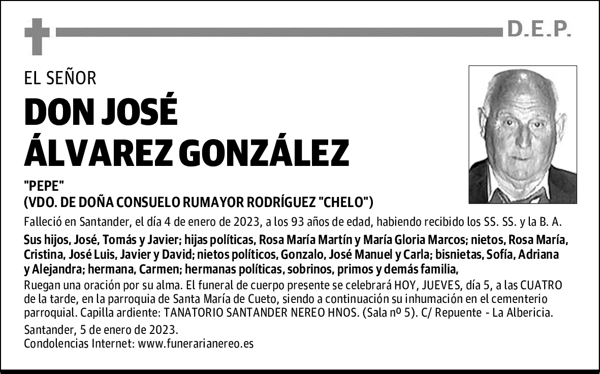 DON JOSÉ ÁLVAREZ GONZÁLEZ