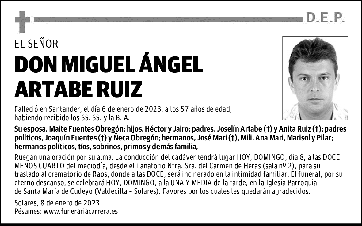 DON MIGUEL ÁNGEL ARTABE RUIZ