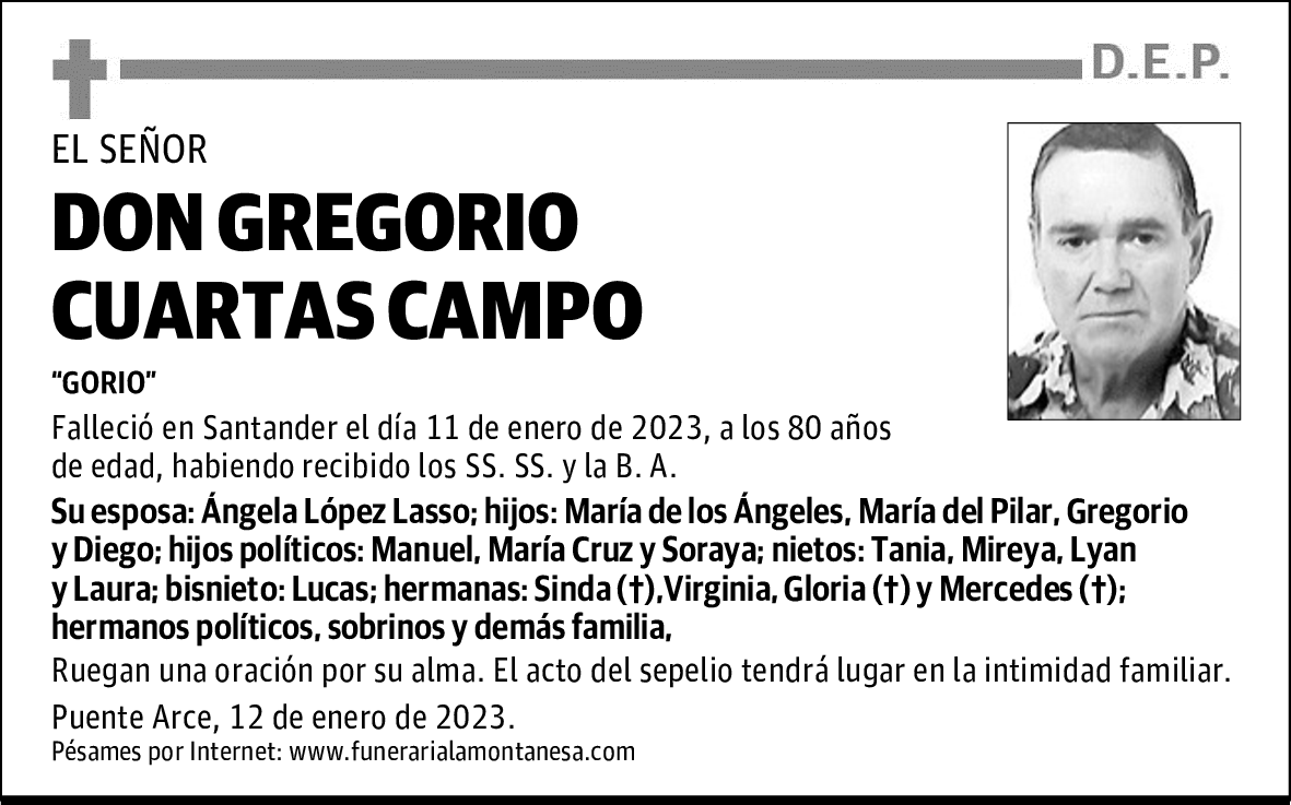 DON GREGORIO CUARTAS CAMPO