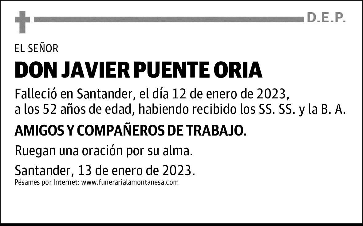 DON JAVIER PUENTE ORIA