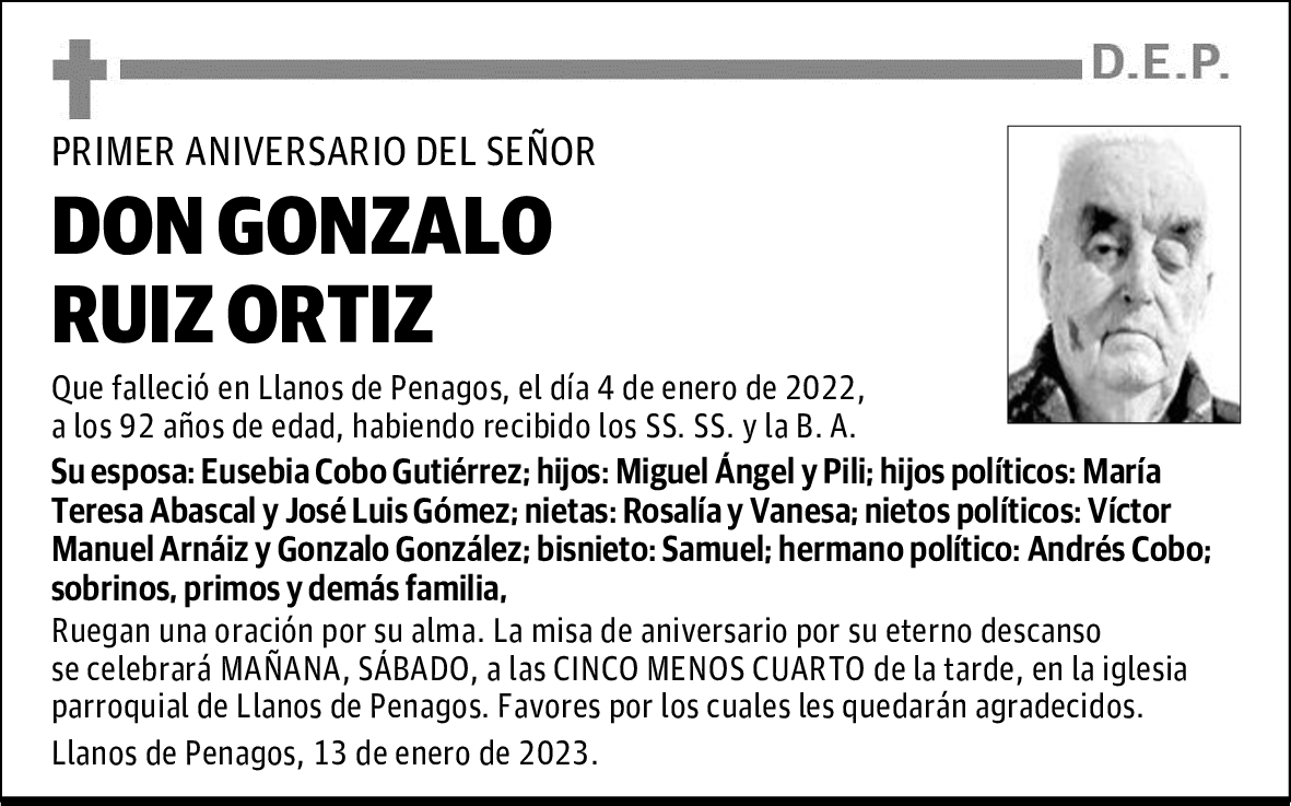 DON GONZALO RUIZ ORTIZ